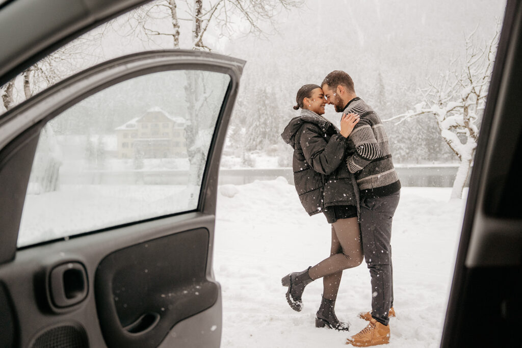 Cristina & Ruben • Snowfall Magic • Enchanting Winter Holiday Photoshoot in the Dolomites