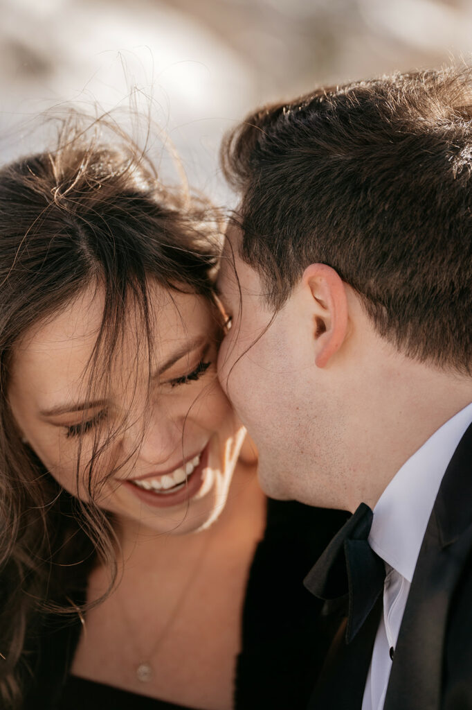 Happy couple sharing a joyful moment.