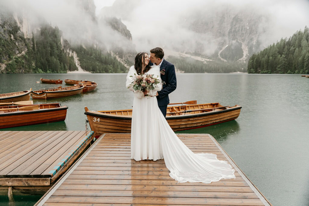 Samantha & Kyle • Raindrop Vows • A Soulful and Magical Elopement at Lago di Braies